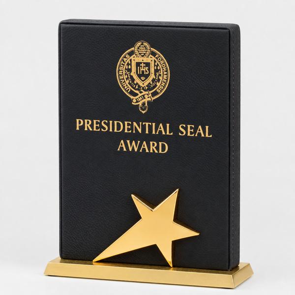 Star-Shaped Leatherette Plaque