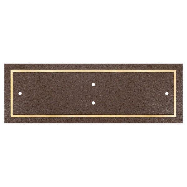 Quick-Turn Cast Aluminum Wall Plaque - Brown & Gold - 9 x 3 casting