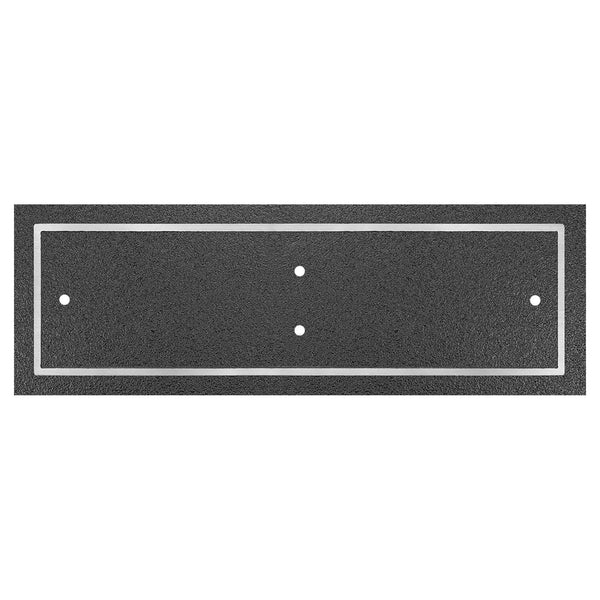 Quick-Turn Cast Aluminum Wall Plaque - Black & Silver - 9 x 3 casting