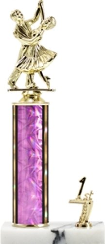 Traditional Series Round Column Trophy with Trim Figurine