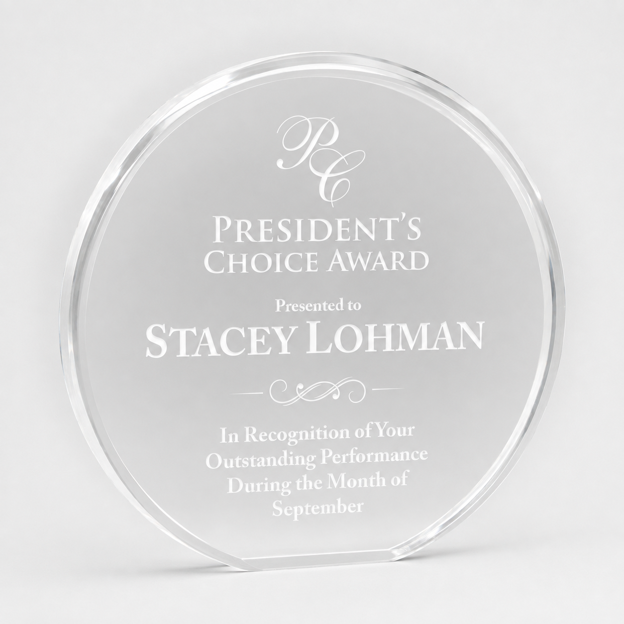 Circle Acrylic Award