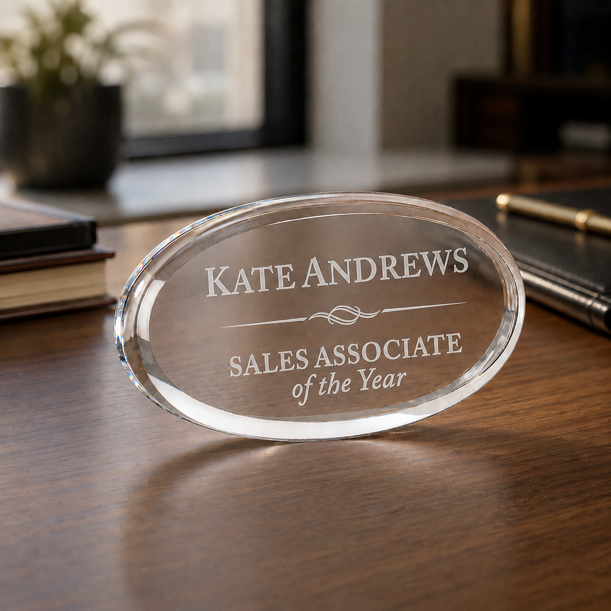 Clear Acrylic Paperweight