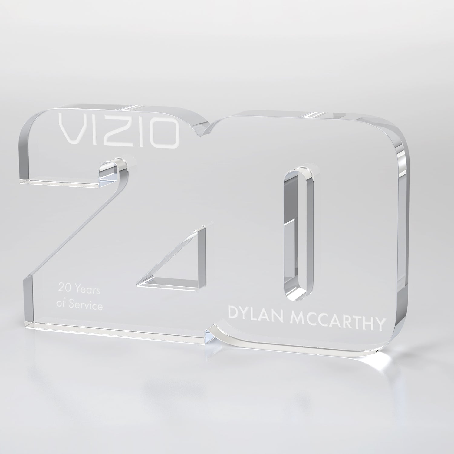 Clear Years of Service Acrylic Award