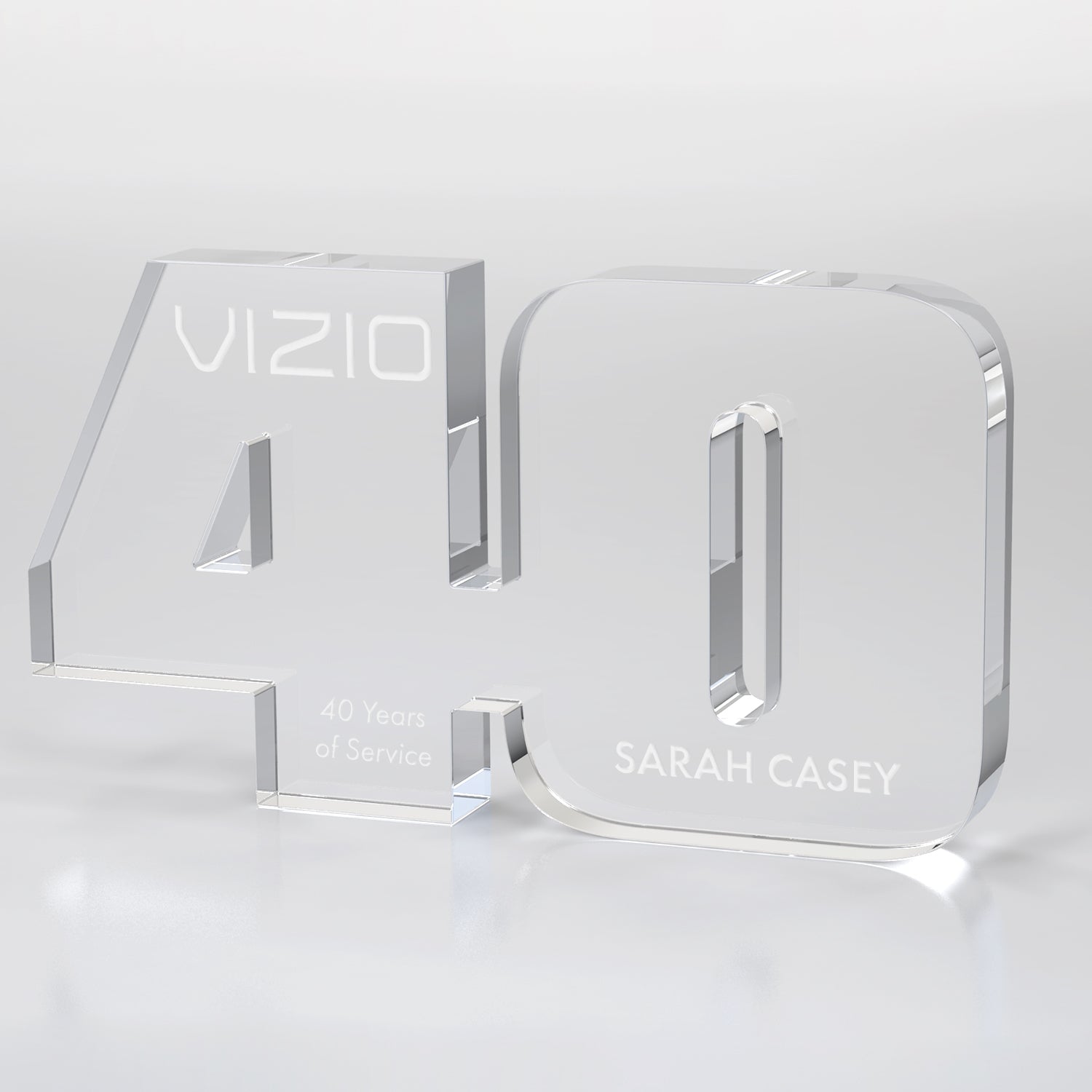 Clear Years of Service Acrylic Award