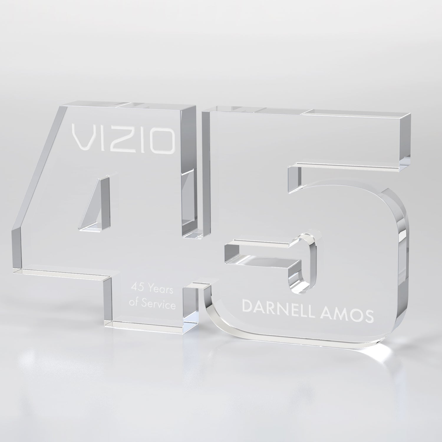 Clear Years of Service Acrylic Award