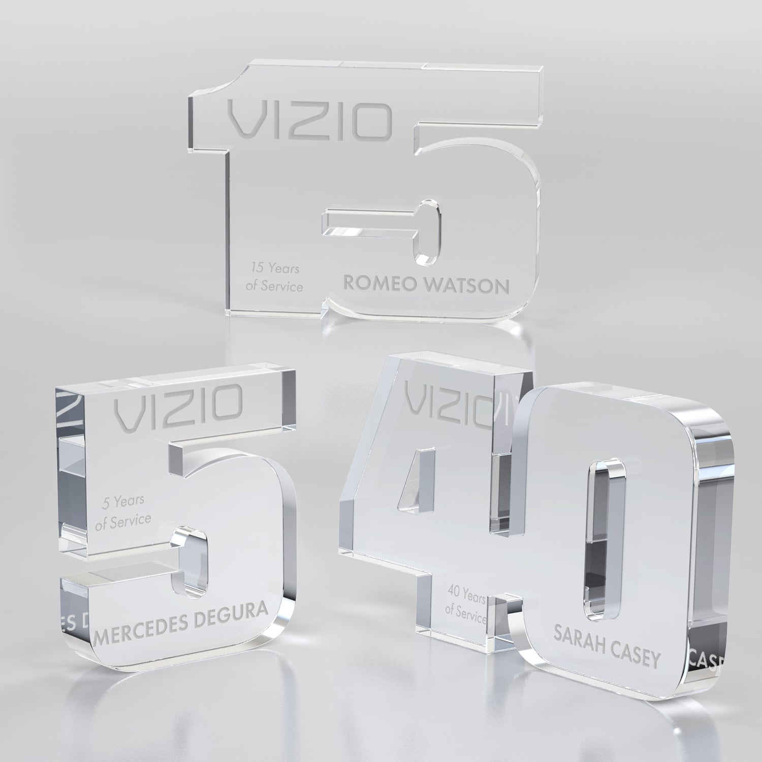 Clear Years of Service Acrylic Award