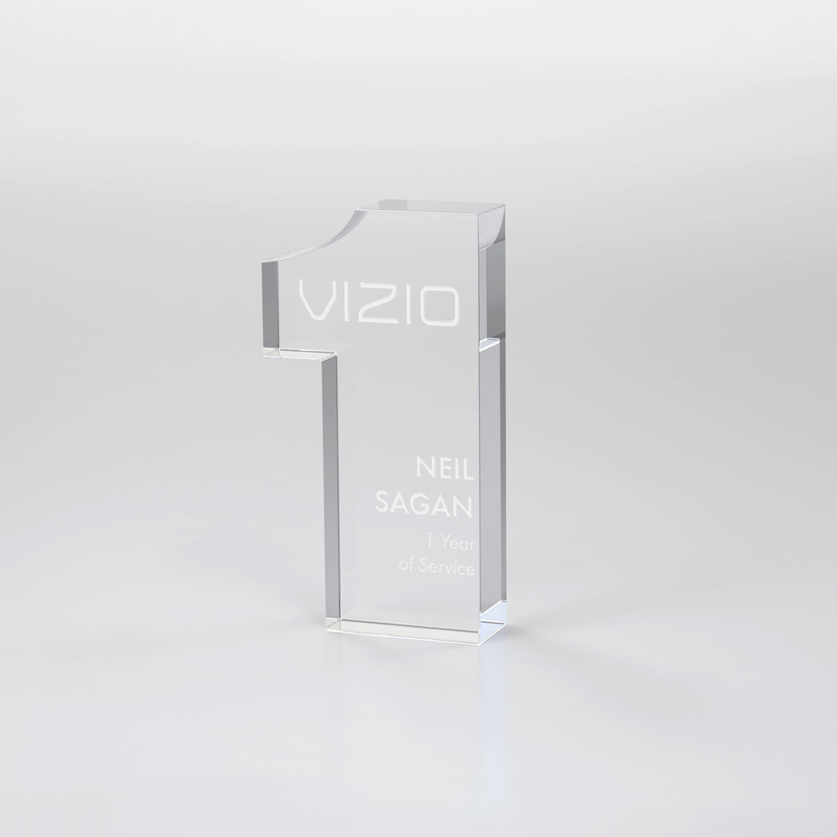 Clear Years of Service Acrylic Award