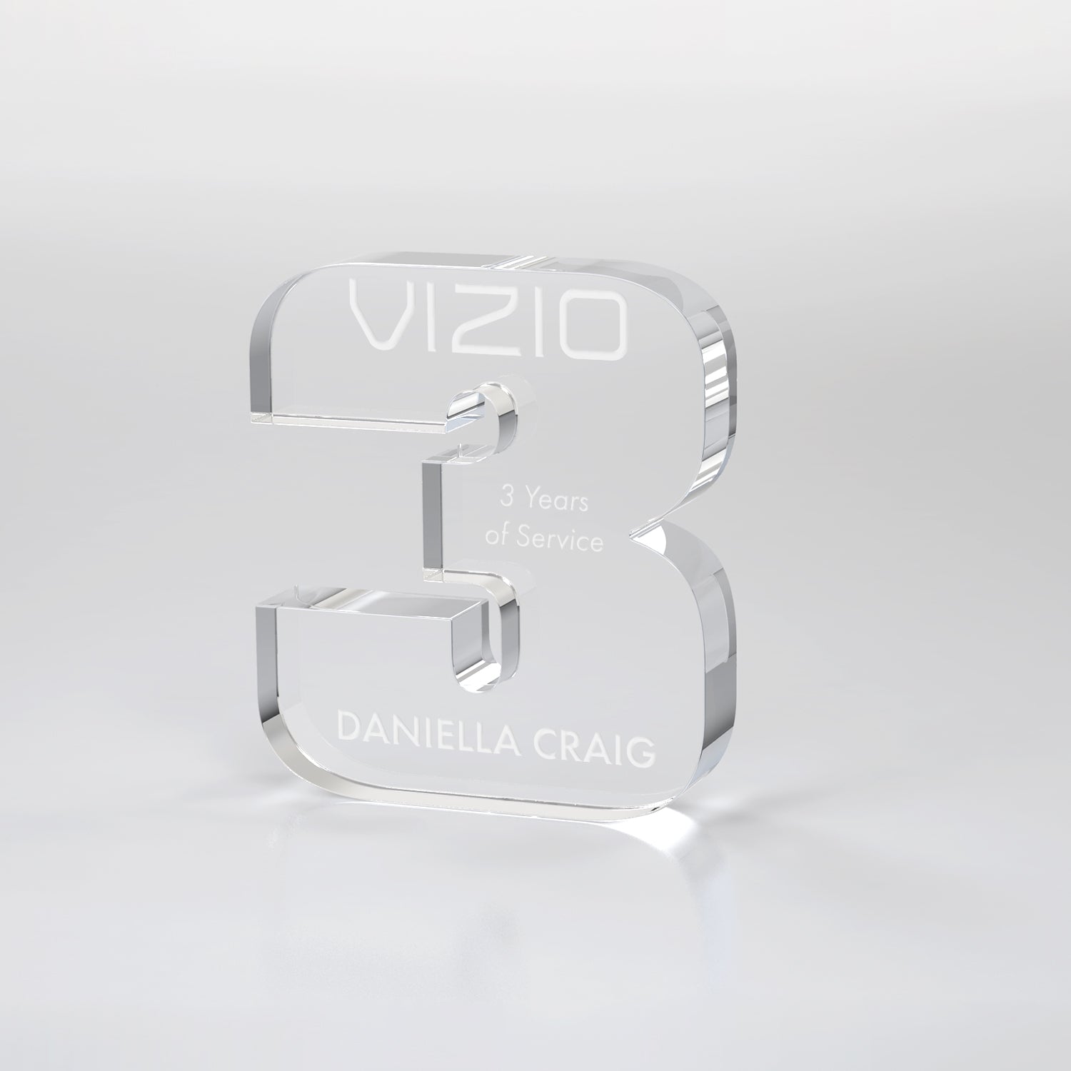 Clear Years of Service Acrylic Award