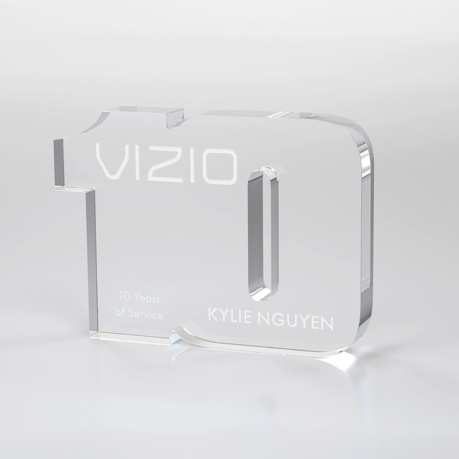 Clear Years of Service Acrylic Award