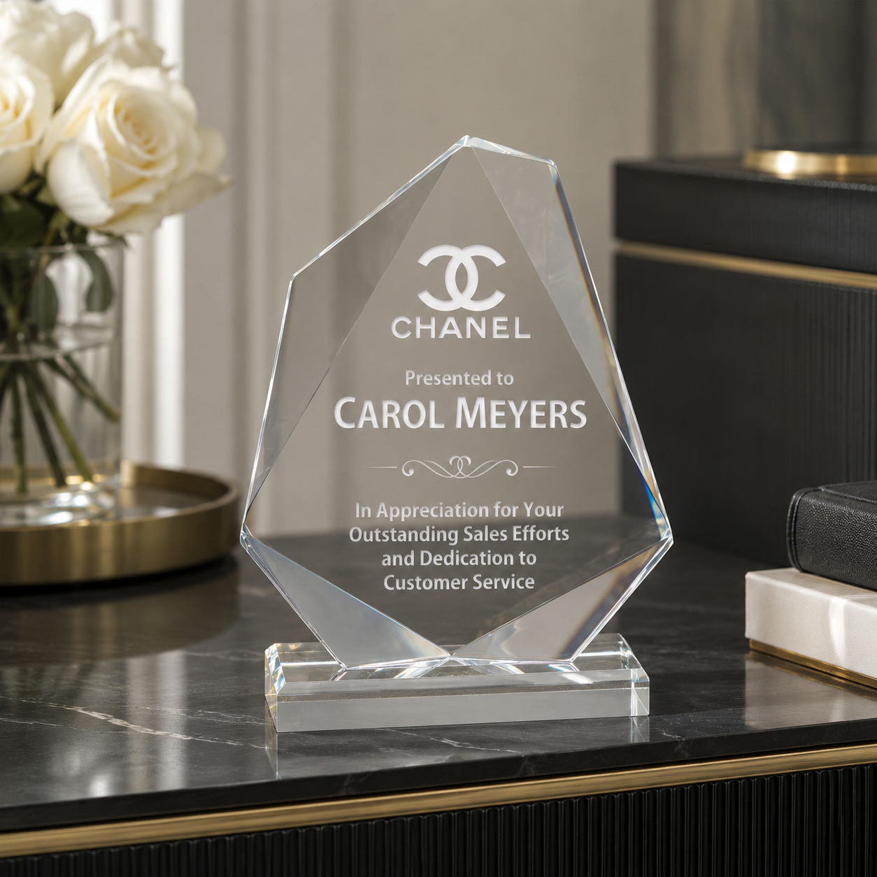 Clear Jewel Acrylic Award