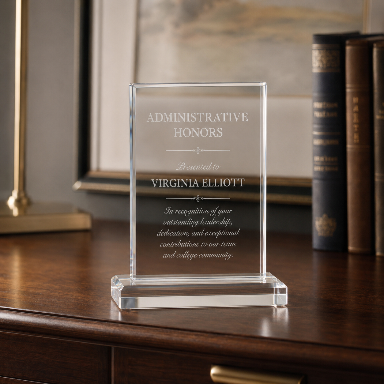 Clear Rectangle Acrylic Award