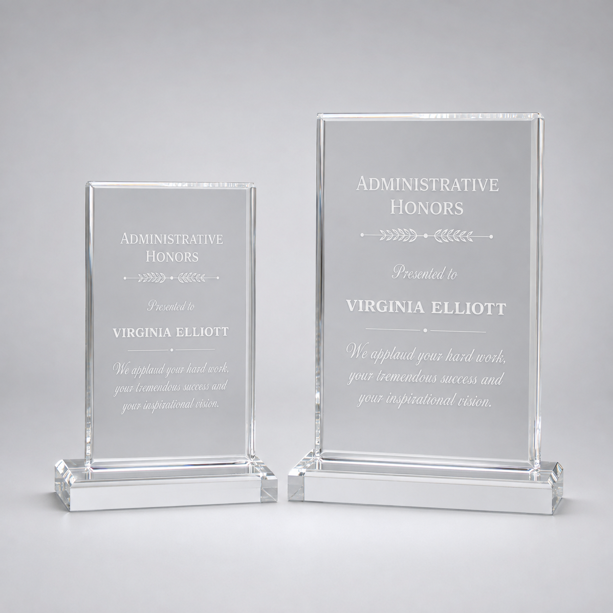 Clear Rectangle Acrylic Award
