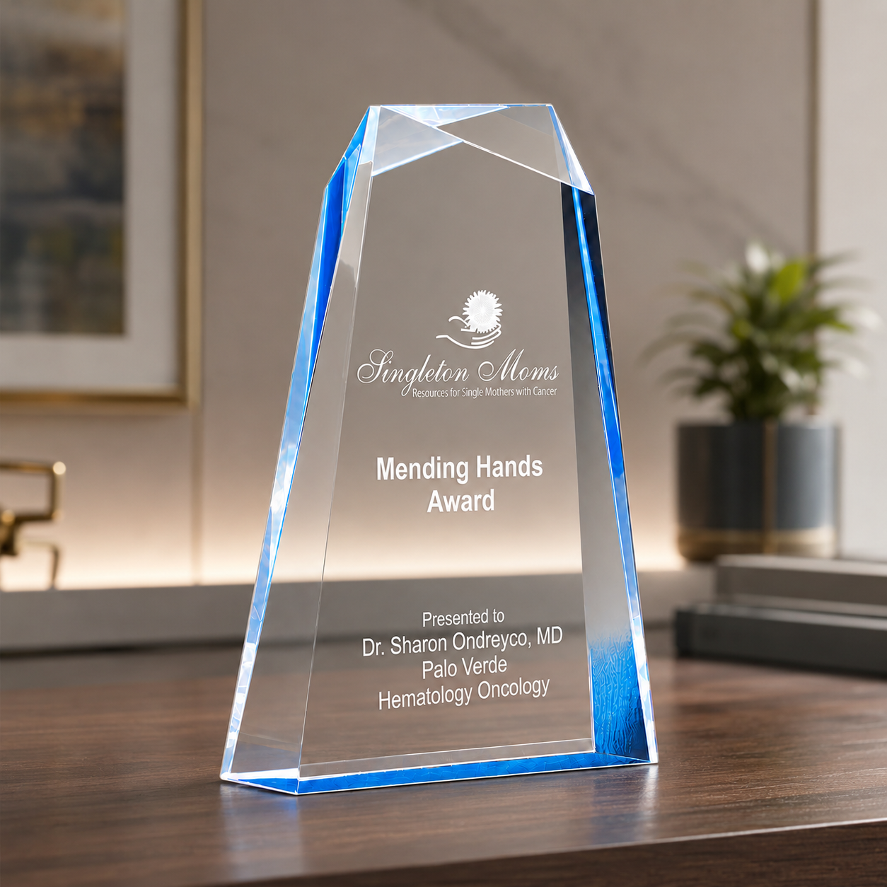 Crisscross Acrylic Award