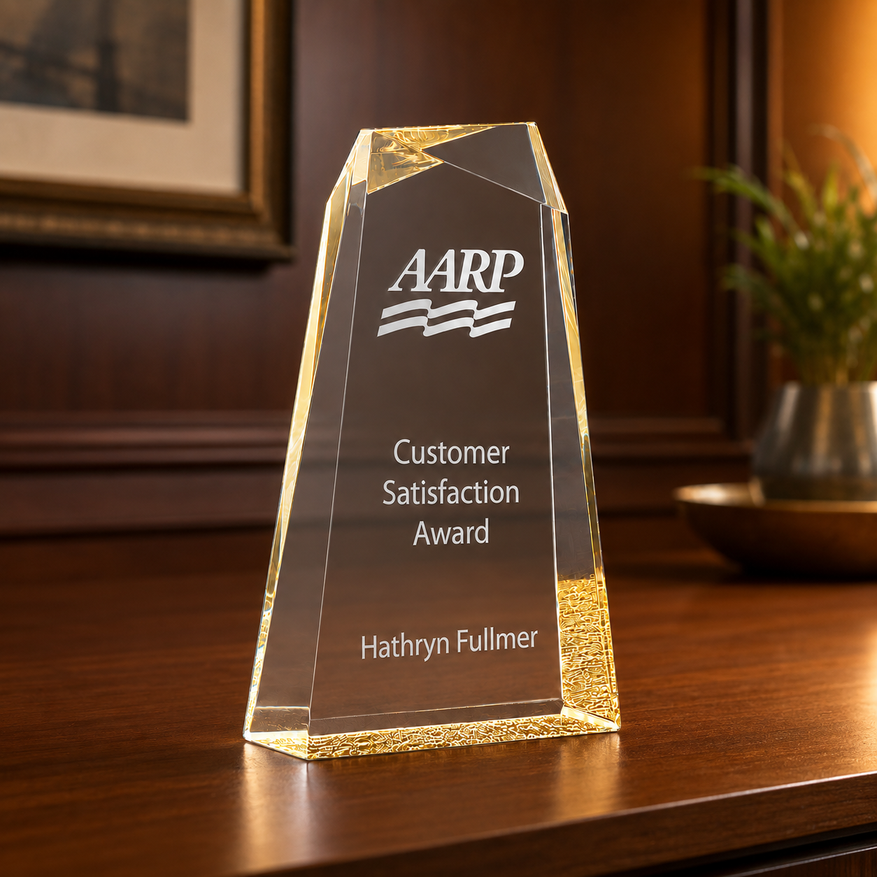 Crisscross Acrylic Award