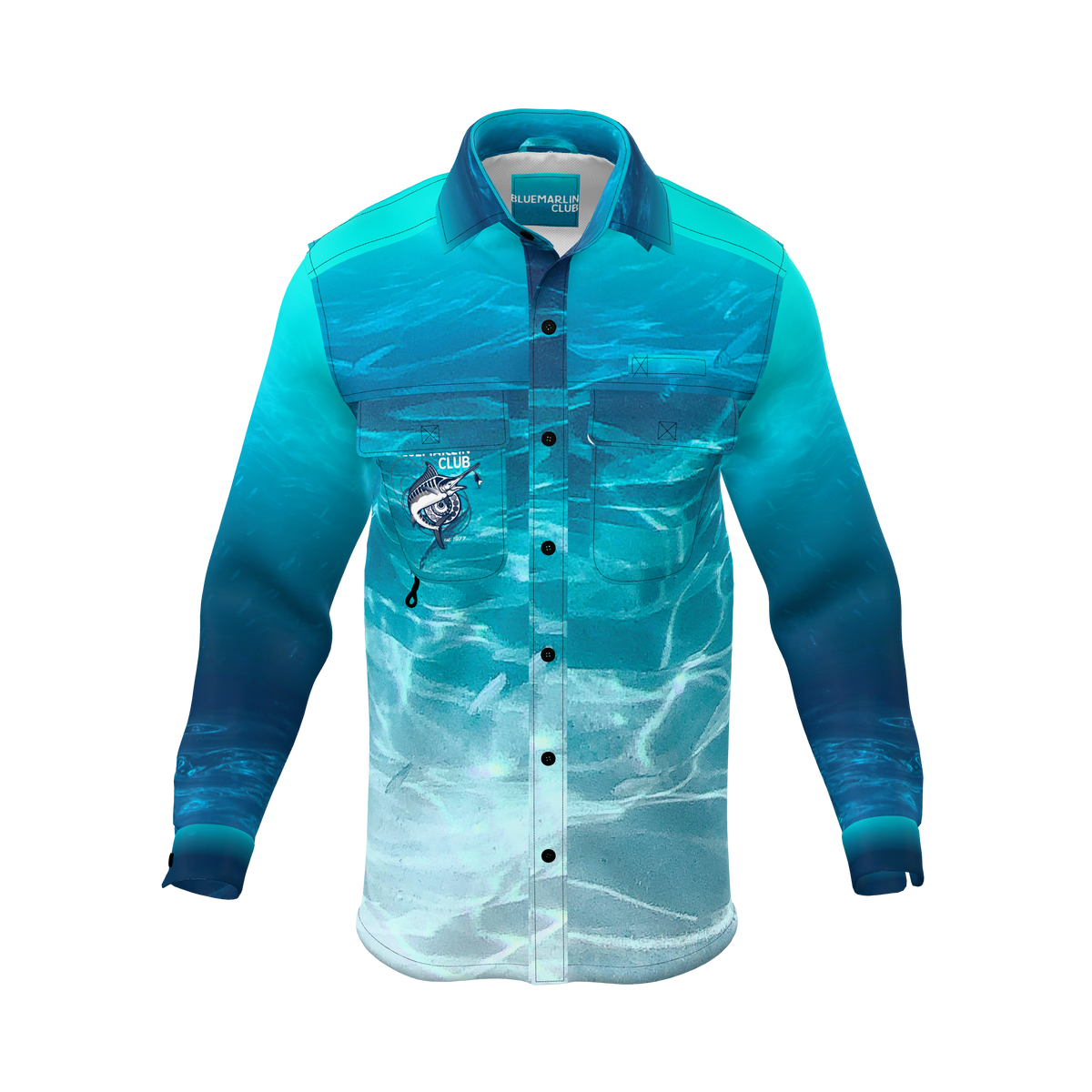 Custom Sublimated Men's Vented Long Sleeve Button-Up Shirt