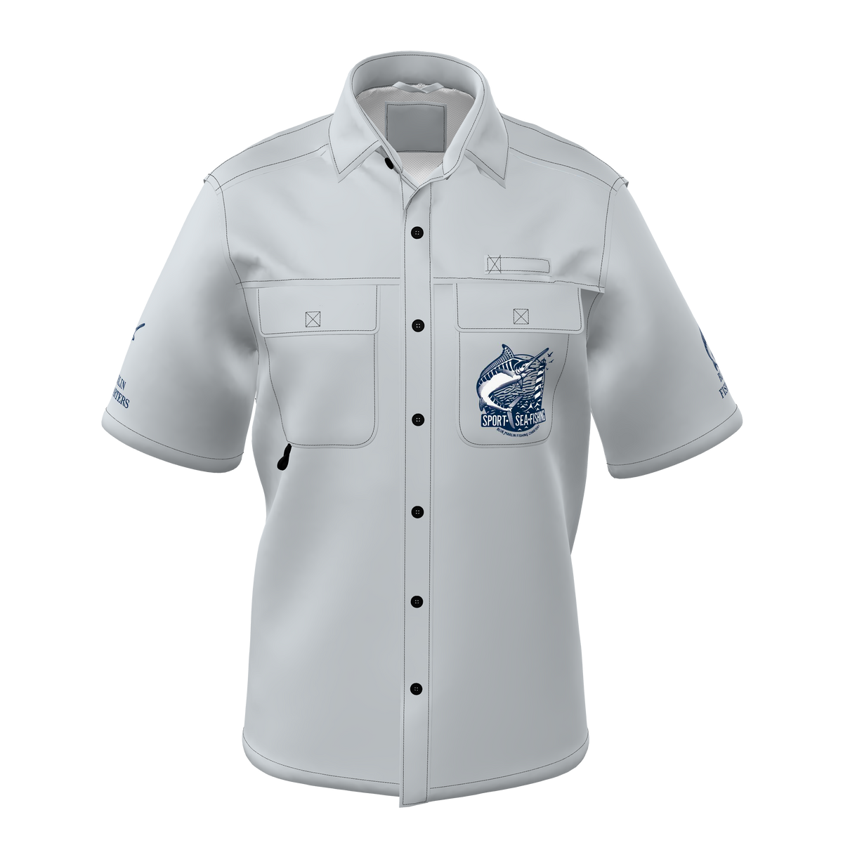Custom Sublimated Men's Vented Short Sleeve Button-Up Shirt