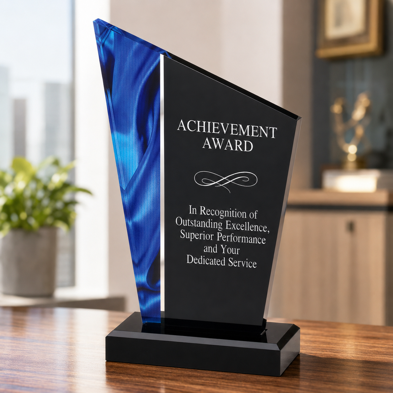 Deco Peak Lucite Award