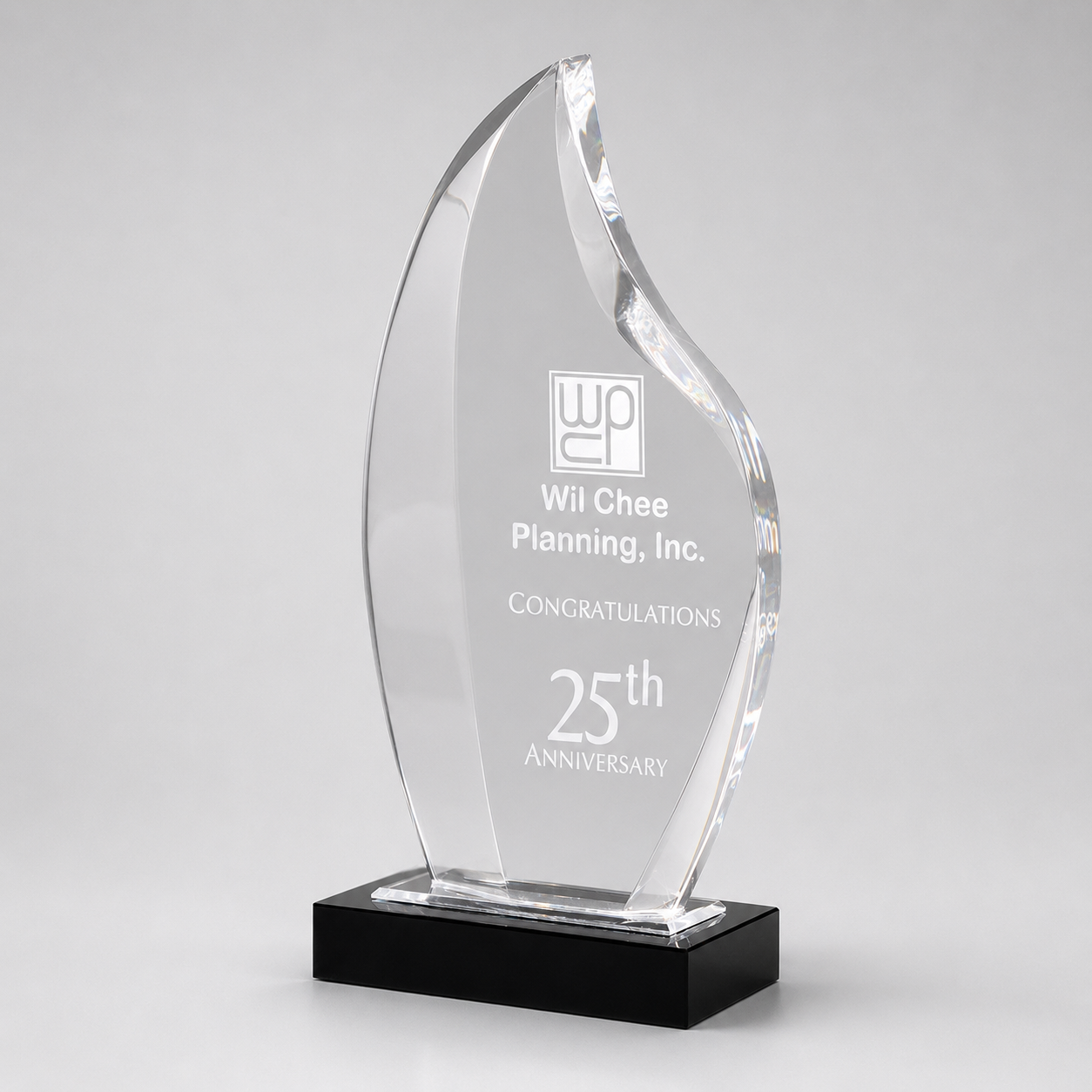 Deep Bevel Lucite Award