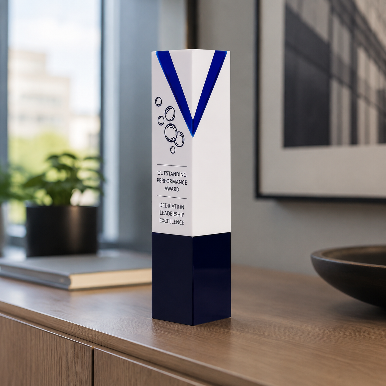 Deep-V Poly-Resin Tower Award