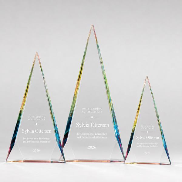 Diamond Series Crystal Award with Prism-Effect Base