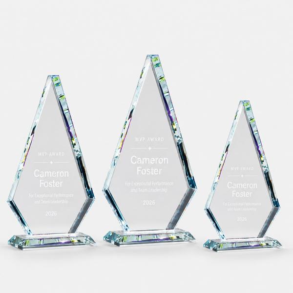 Diamond Series Glass Award with Prism-Effect Top