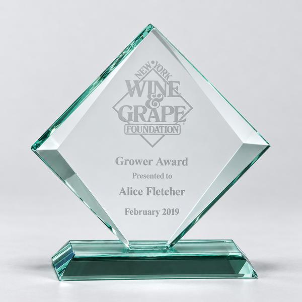 Diamond Series Thick Jade Glass Award