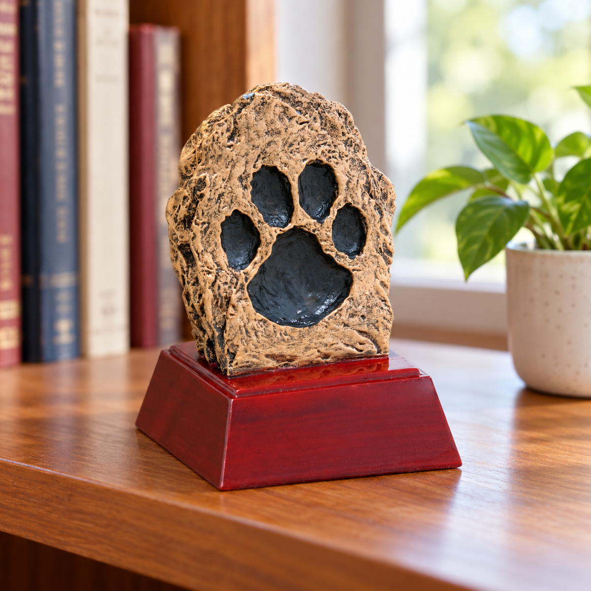 Rosewood Resin Awards — lifestyle setting (Pawprint)