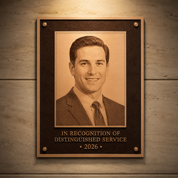 Custom Etched Metal Plaques - lifestyle