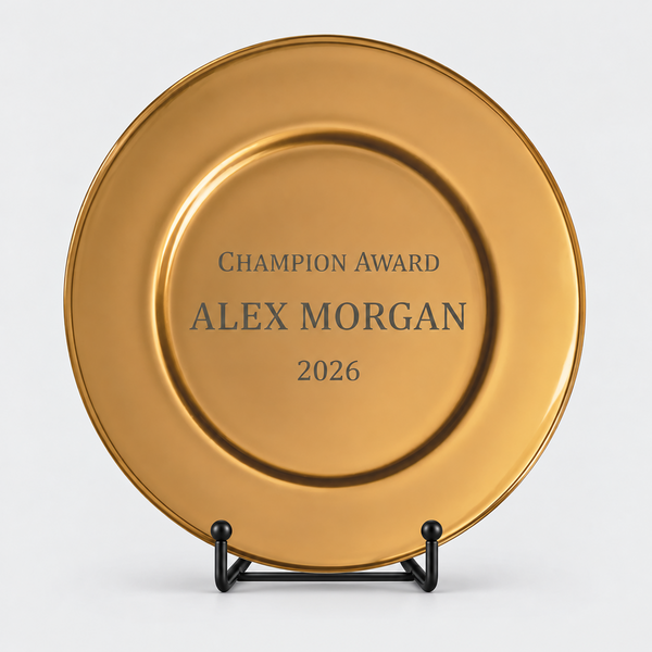 European Glass Commemorative Plate - Gold - variant catalog