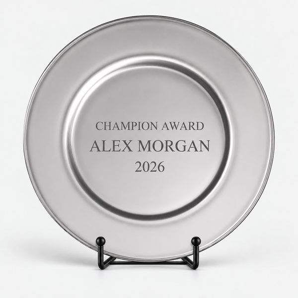 European Glass Commemorative Plate - Silver - variant catalog