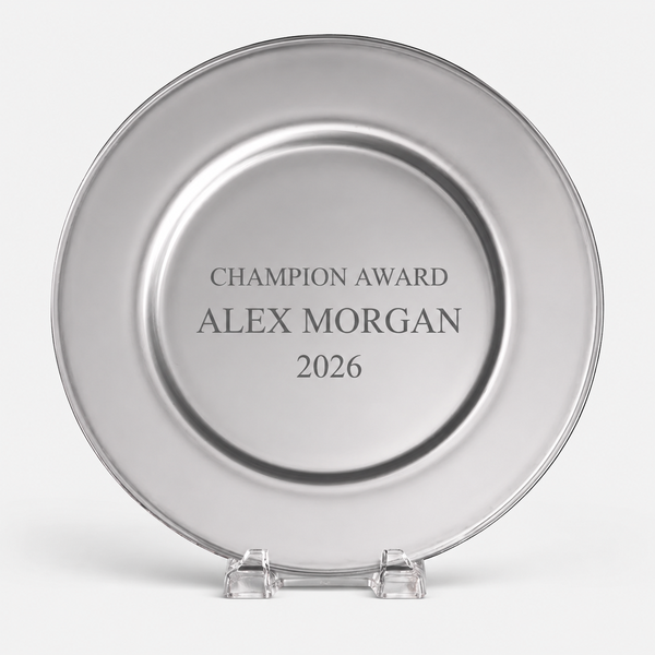 European Glass Commemorative Plate - Silver - variant catalog