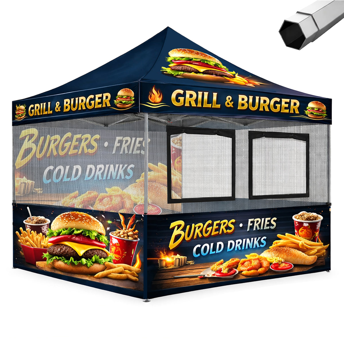 Custom Food Concession Tent — Custom Food Concession Canopy Tent Package