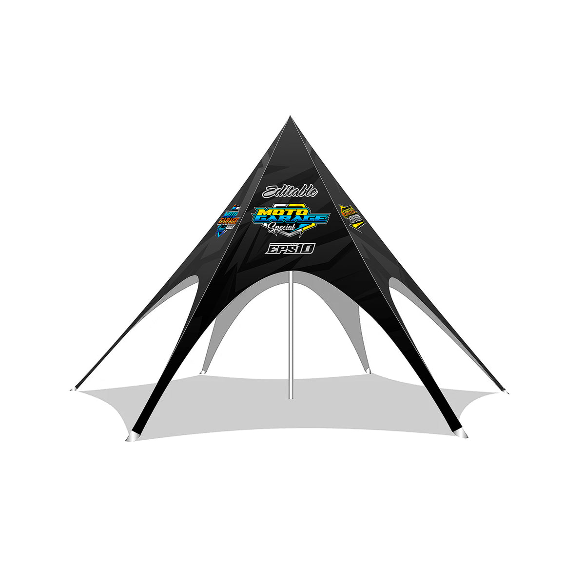 Custom Star Canopy Tent — 20' Sky Star Tent With Full Dye Sub Printed Polyester Top