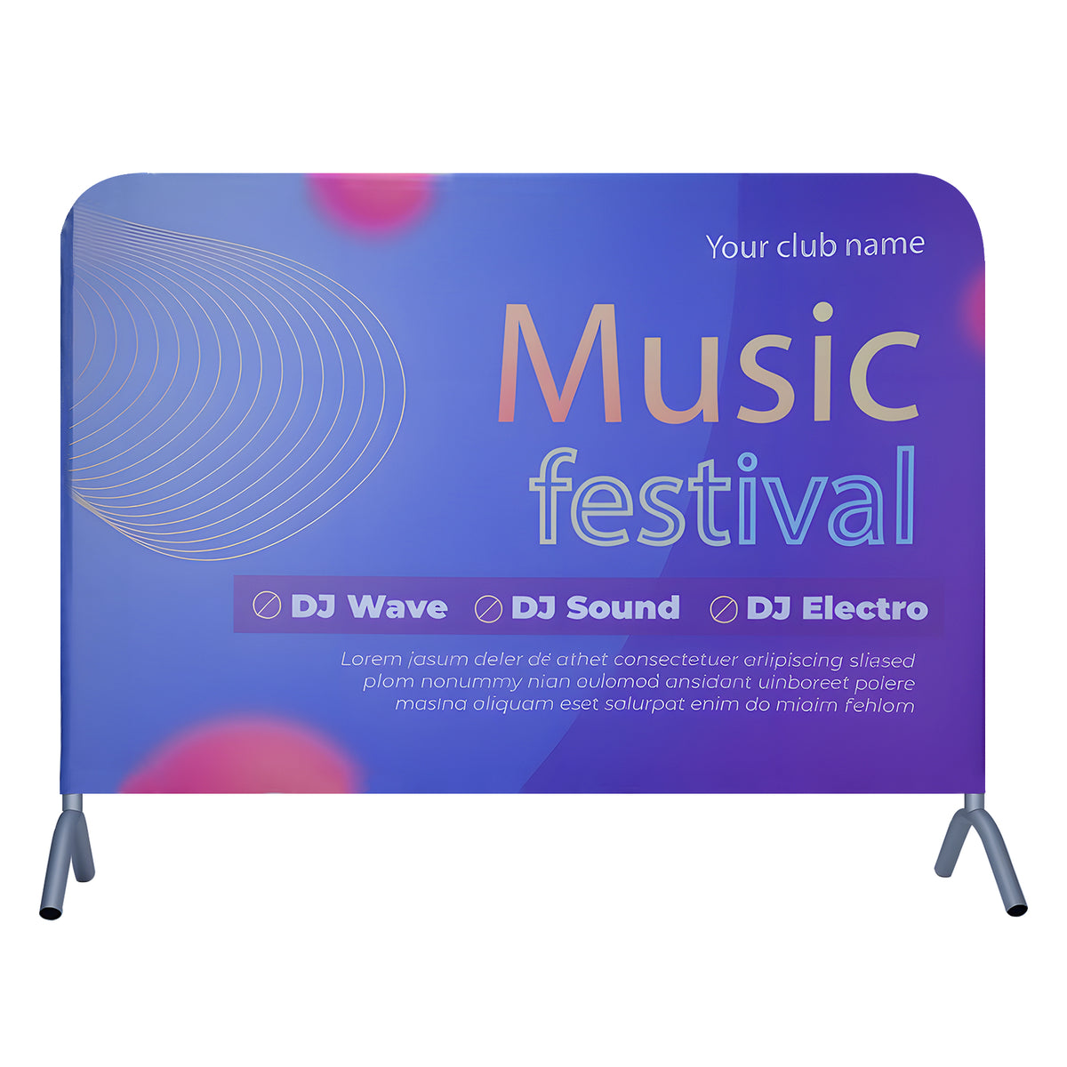 Custom Printed Event Barrier Kit — Custom Double-Sided Barrier Cover – Full Color Event Fence Wrap