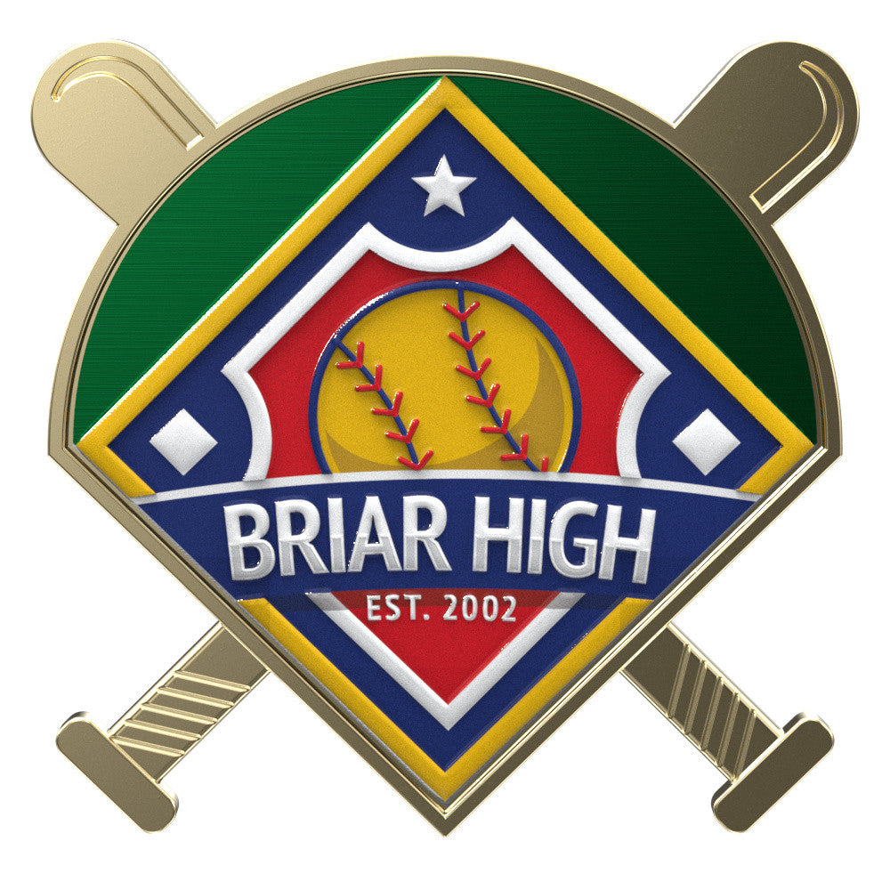 Baseball Field 2-inch Express Trading Pin — Texture Tone artwork example