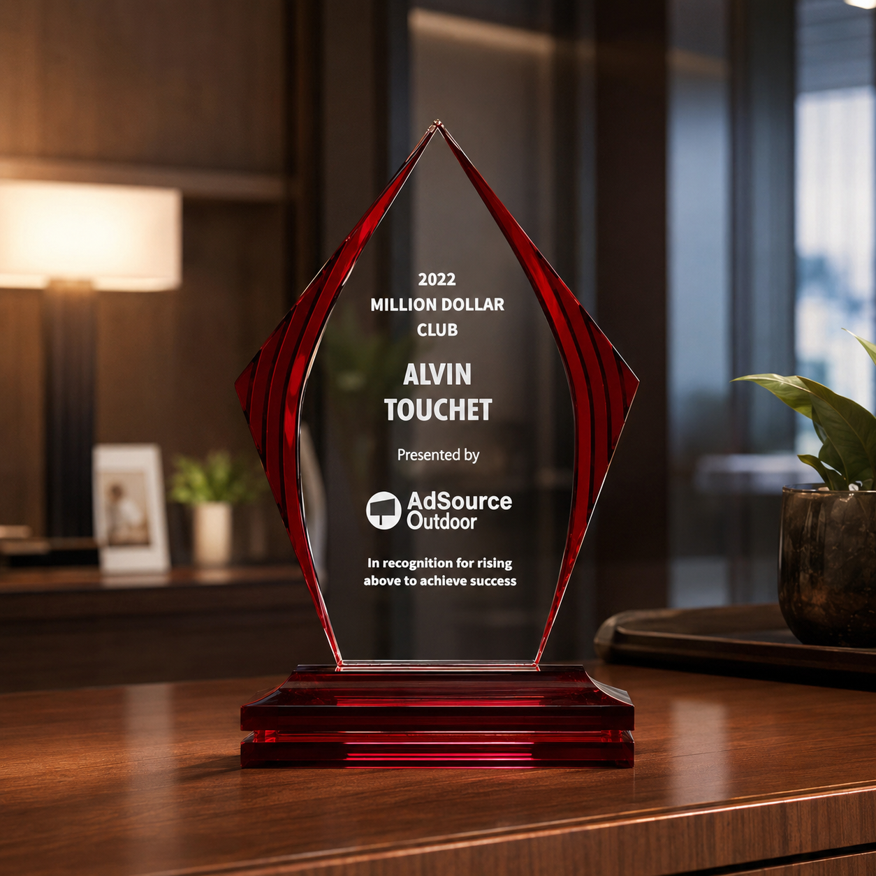 Diamond Accent Flame Acrylic Award