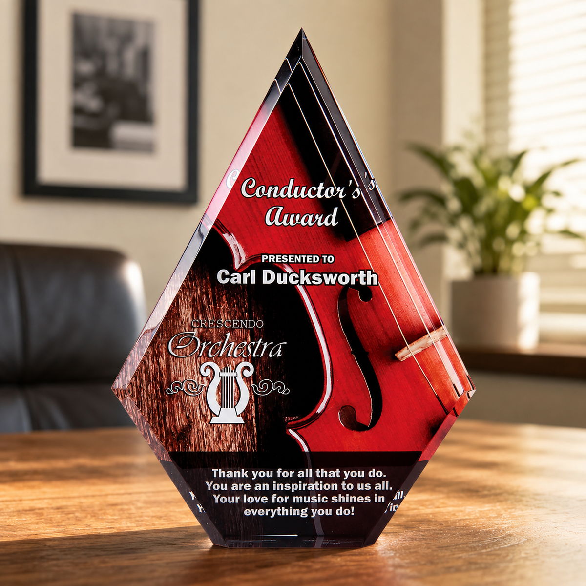 Full-Color Diamond Acrylic Award