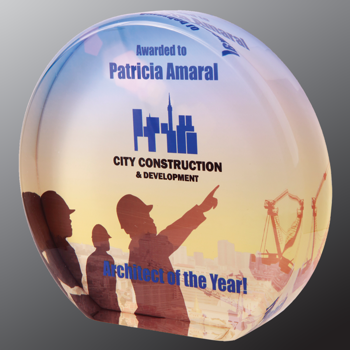 Full-Color Round Acrylic Award