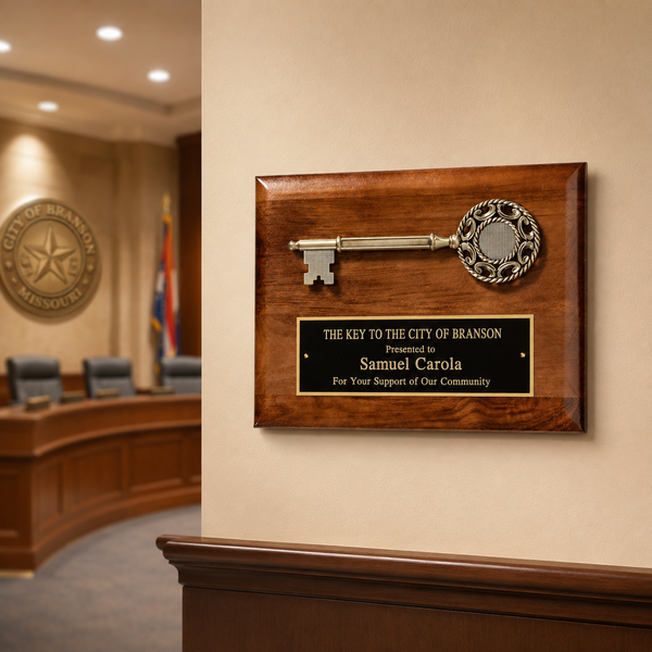 Genuine Walnut Key Plaque - lifestyle