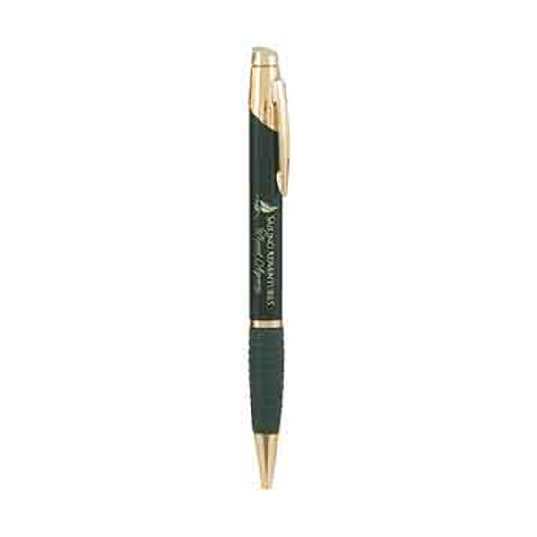 Glossy Pen with Gripper — Black