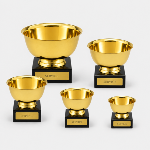 Gold Revere Bowl on Marble Base - group catalog