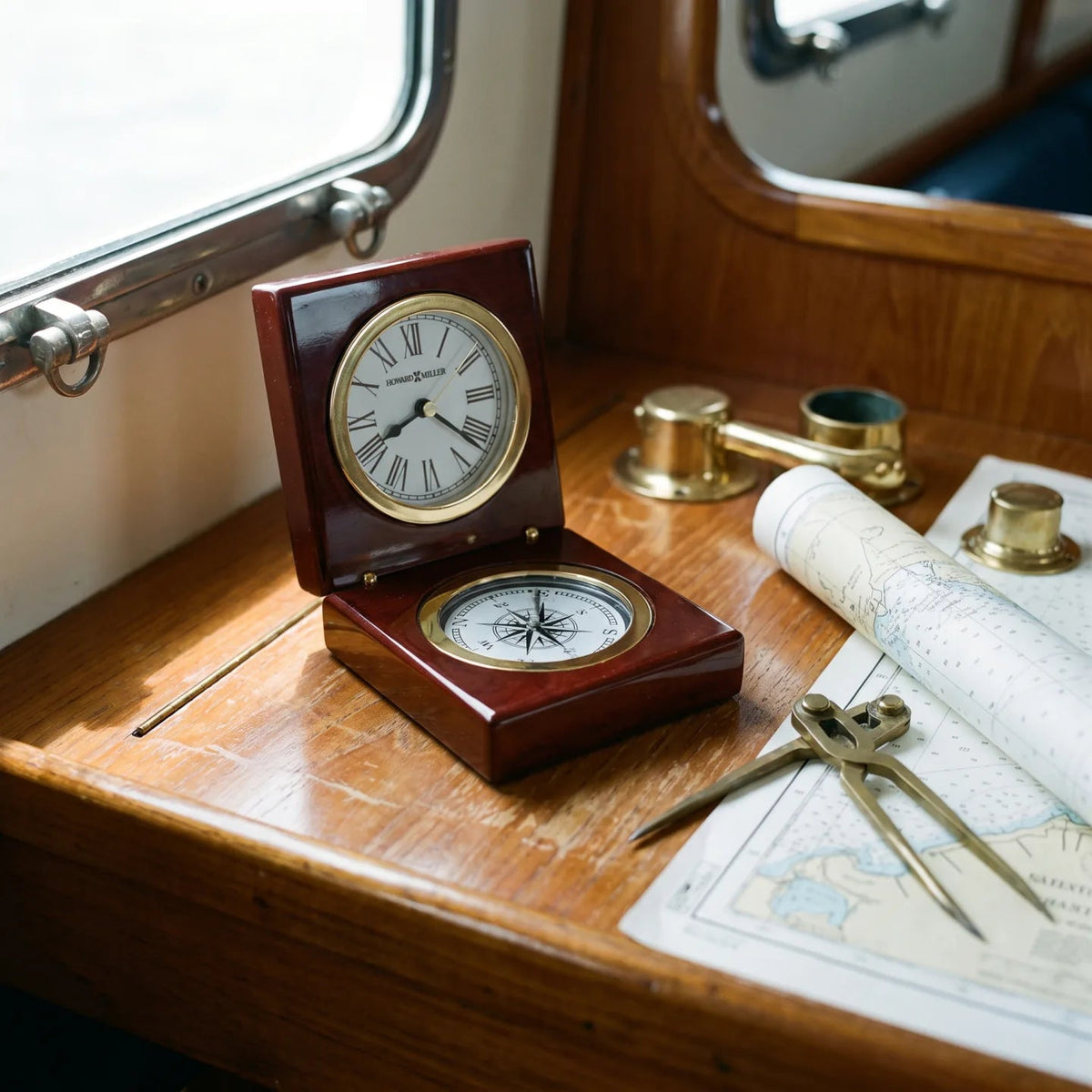Howard Miller Pursuit tabletop clock displayed in a room