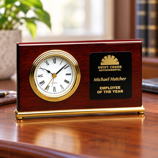 Horizontal Desk Clock in an office setting