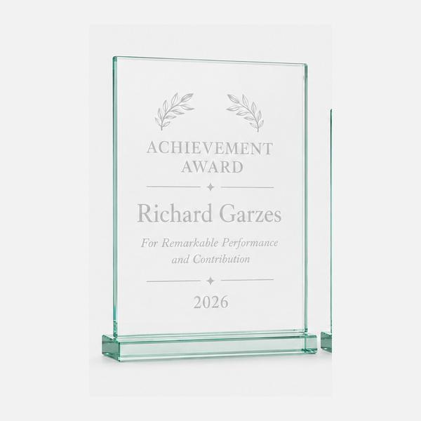 Jade Glass Standing Plaque