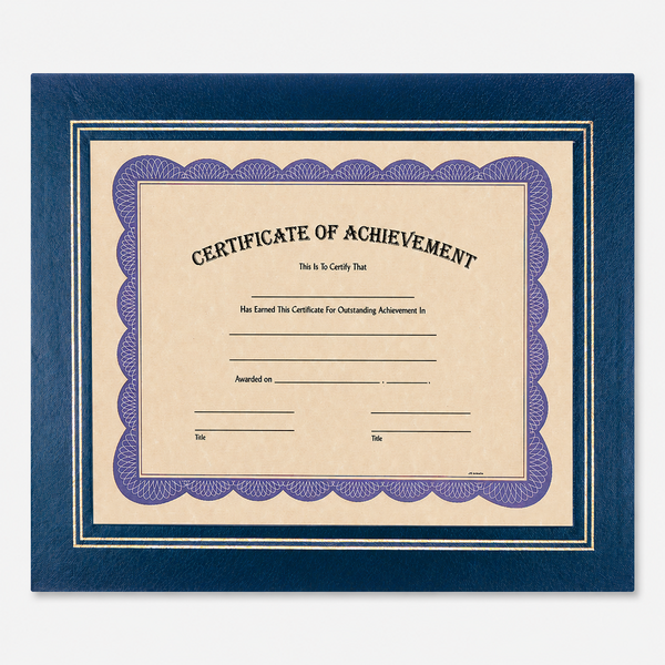 Leatherette Certificate Holder - Blue - variant catalog