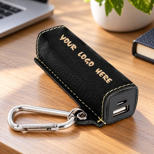 Leatherette Power Bank in an office setting