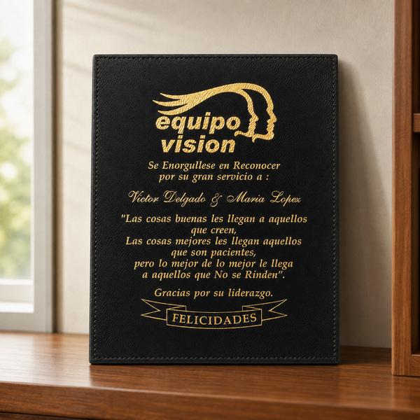 Two-Tone Laserable Leatherette Plaque