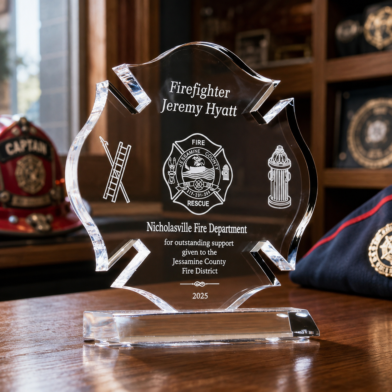 Maltese Cross Acrylic Award