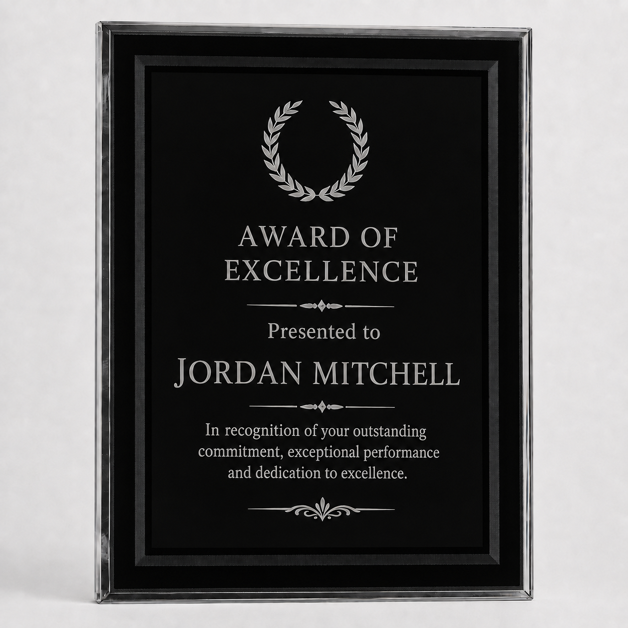 Marble Border Clear Acrylic Plaque