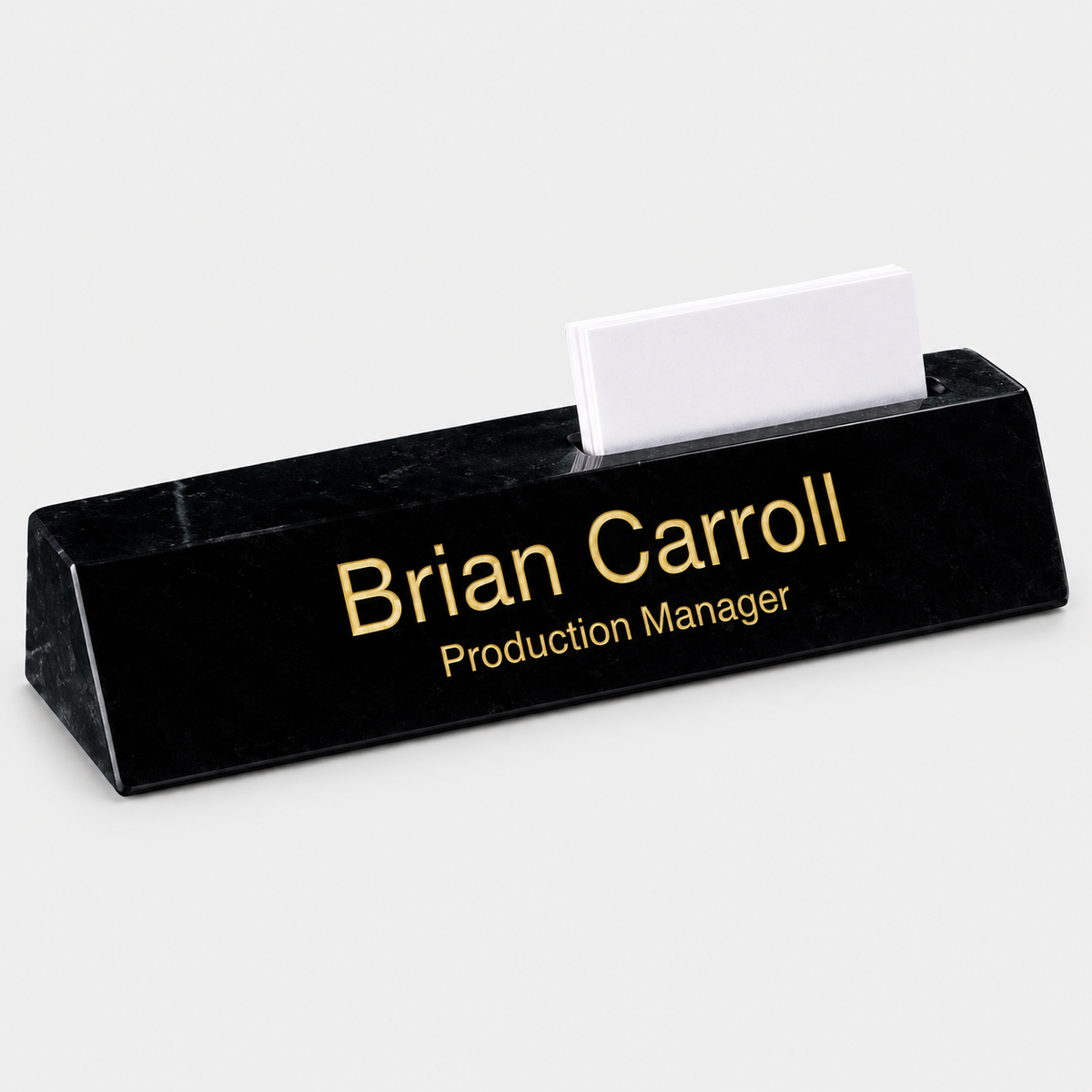 Marble Desk Wedge With Business Card Holder — product view